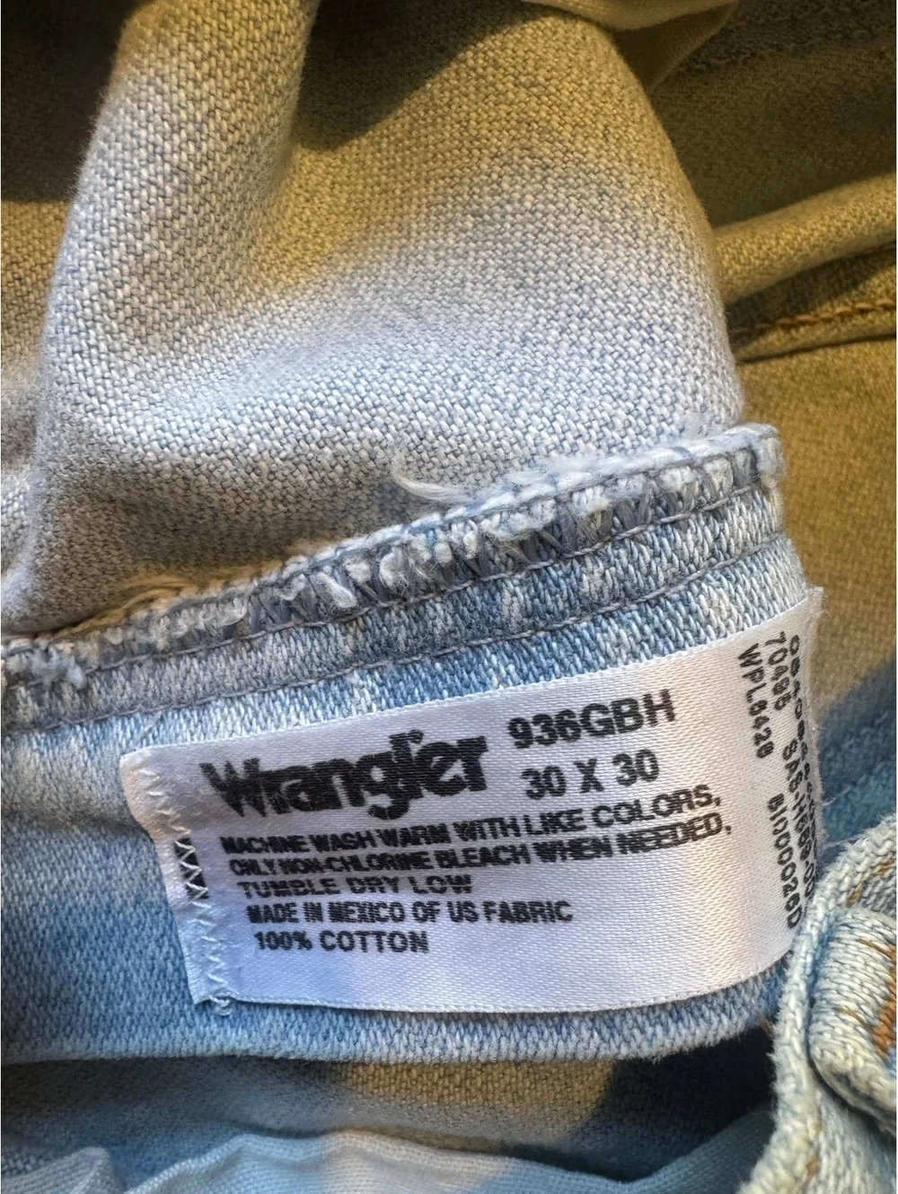 Cotton denim jeans, Wrangler straight leg(0070)